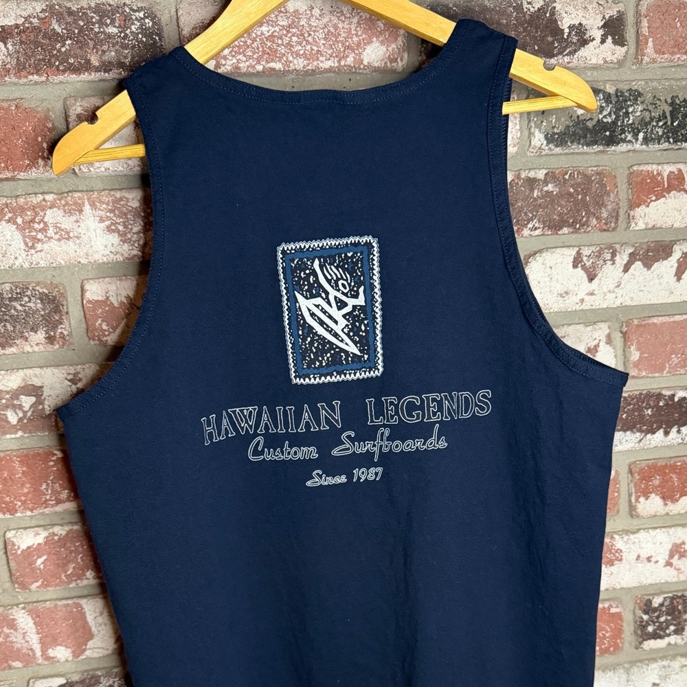 Men’s Hawaiian Legends custom surfboards Since 1987 Navy Casual Tank Top